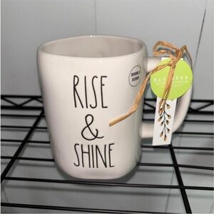 Rae Dunn White 'Rise & Shine' Mug